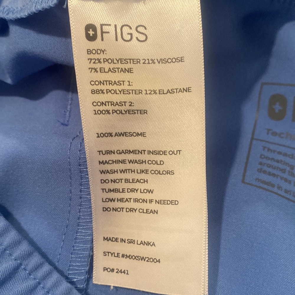 Figs Technical Collection Basic Blue Scrub Pants - image 8